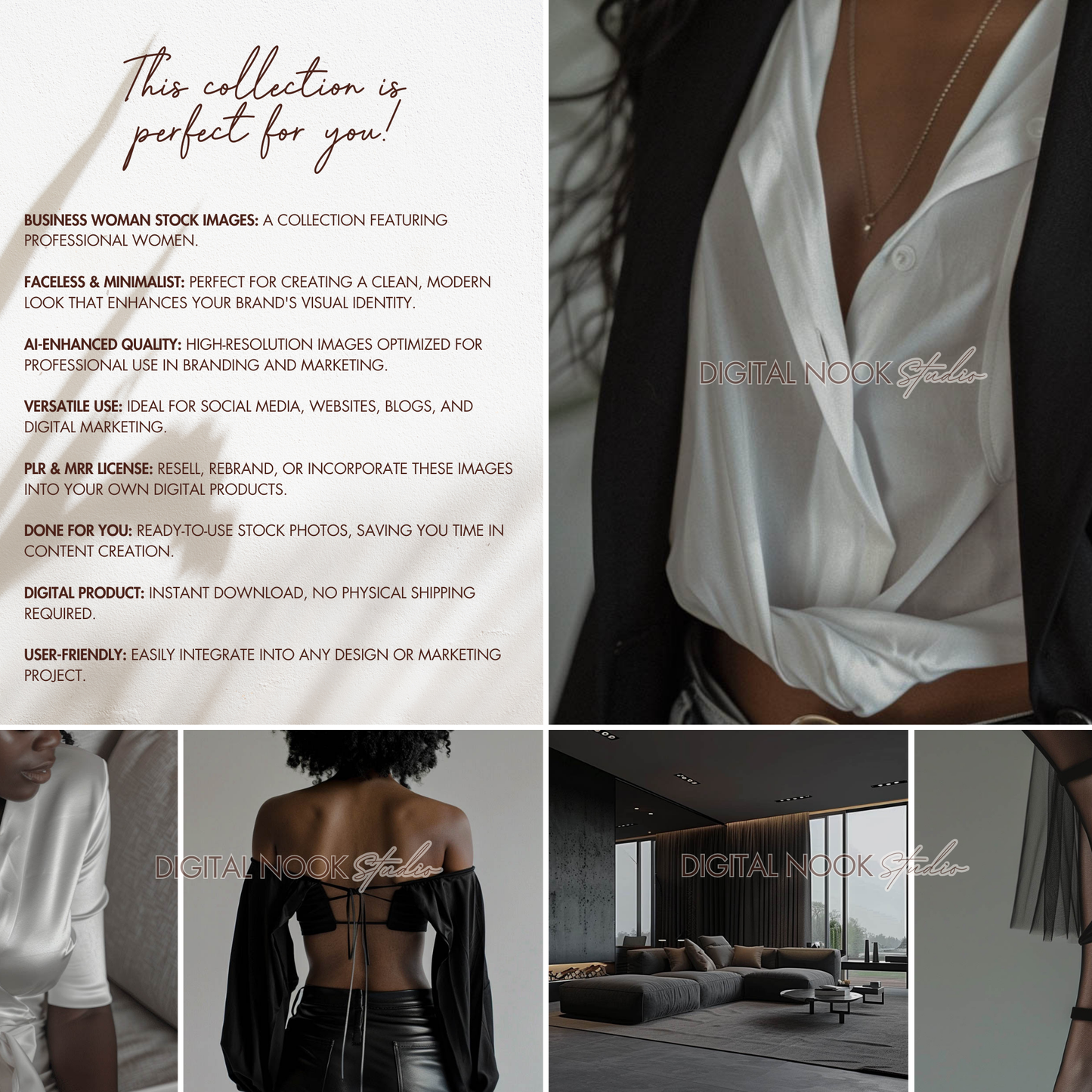 68 Melanin Aesthetic Faceless Girl Boss Stock Images | Luxury Branding & Social Media PLR