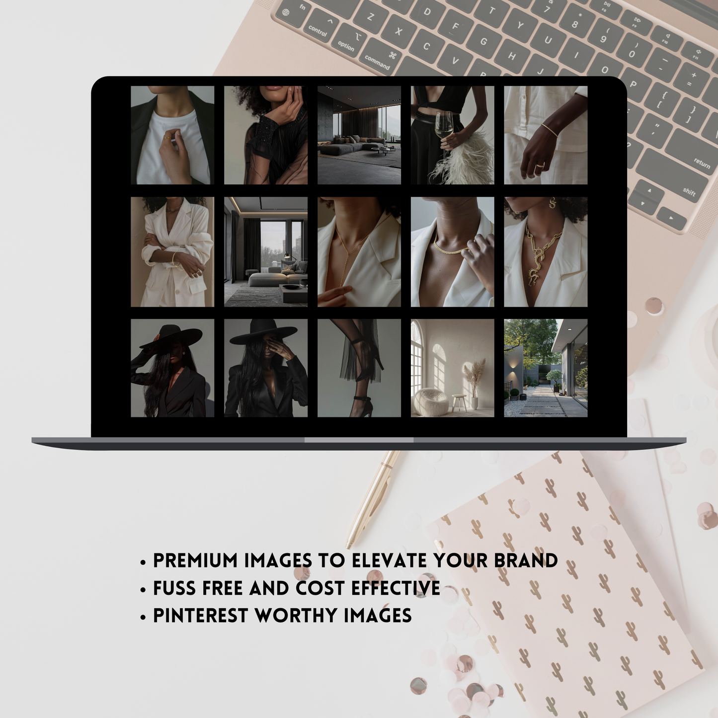 68 Melanin Aesthetic Faceless Girl Boss Stock Images | Luxury Branding & Social Media PLR