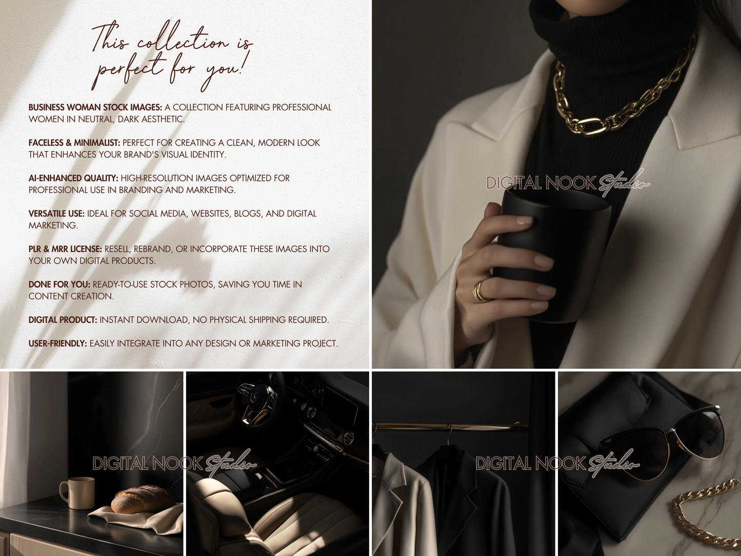 50 Dark Aesthetic Business Woman Stock Images | Luxury Branding & Social Media PLR