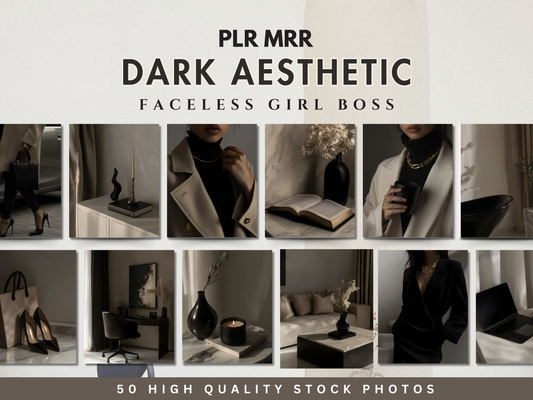 50 Dark Aesthetic Business Woman Stock Images | Luxury Branding & Social Media PLR