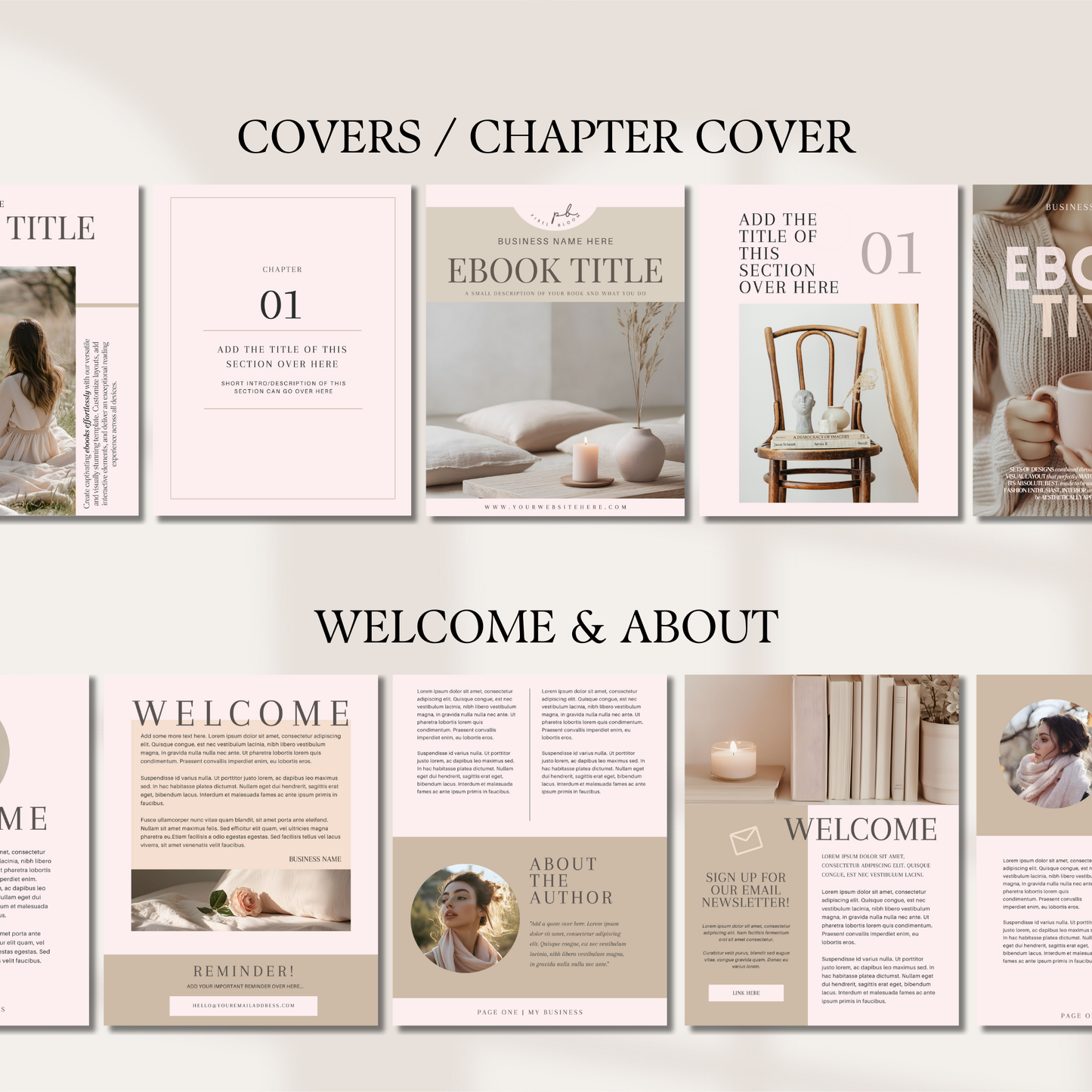 Editable Canva Ebook Template | Pastel Soft Pink Chic Lead Magnet | Coaching Guide & Course Workbook