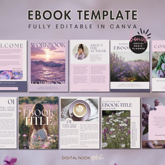 Editable Canva Ebook Template | Purple Chic Lead Magnet | Coaching Guide & Course Workbook