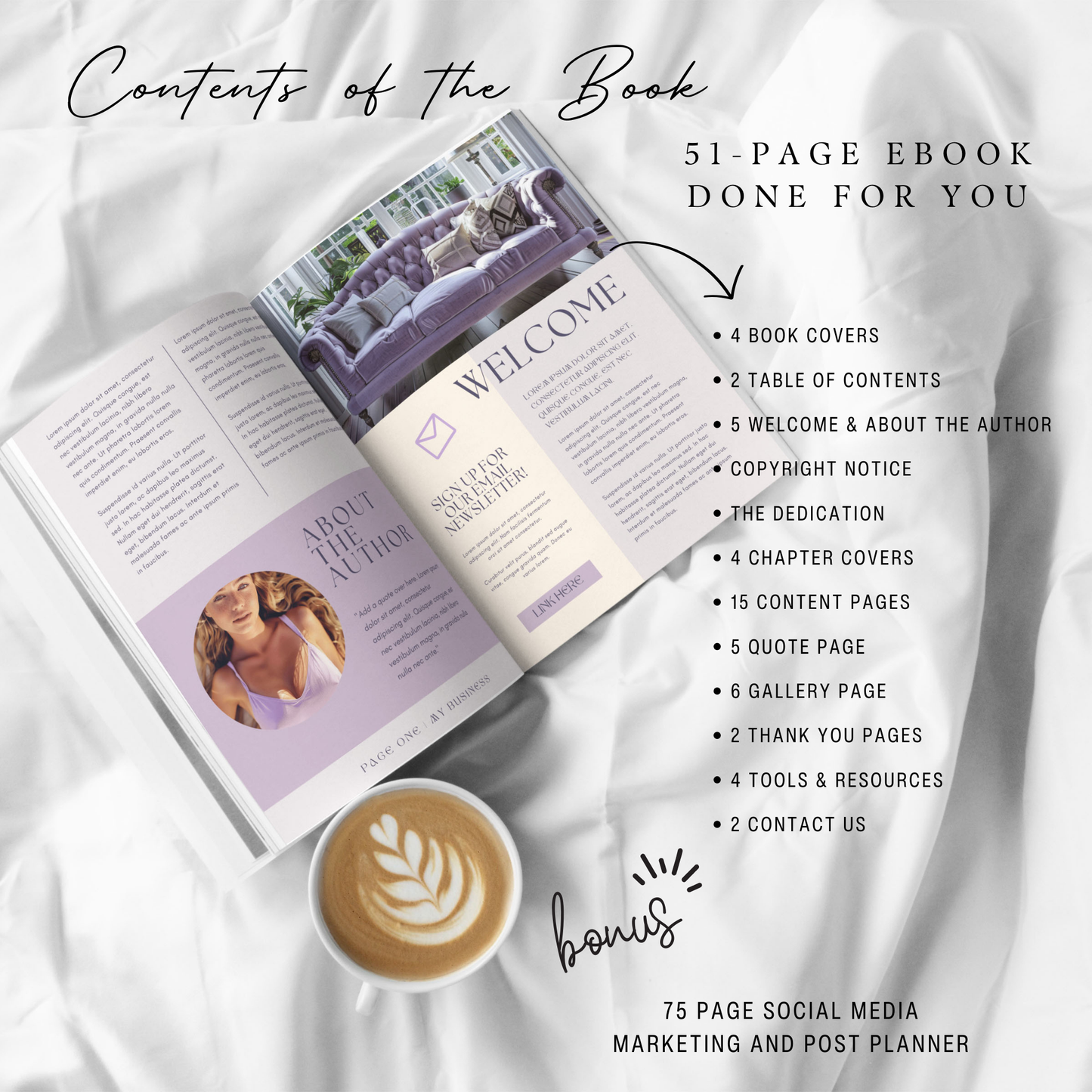 Editable Canva Ebook Template | Purple Chic Lead Magnet | Coaching Guide & Course Workbook