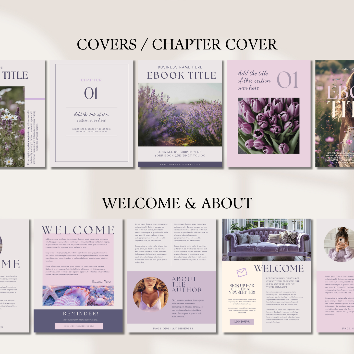 Editable Canva Ebook Template | Purple Chic Lead Magnet | Coaching Guide & Course Workbook