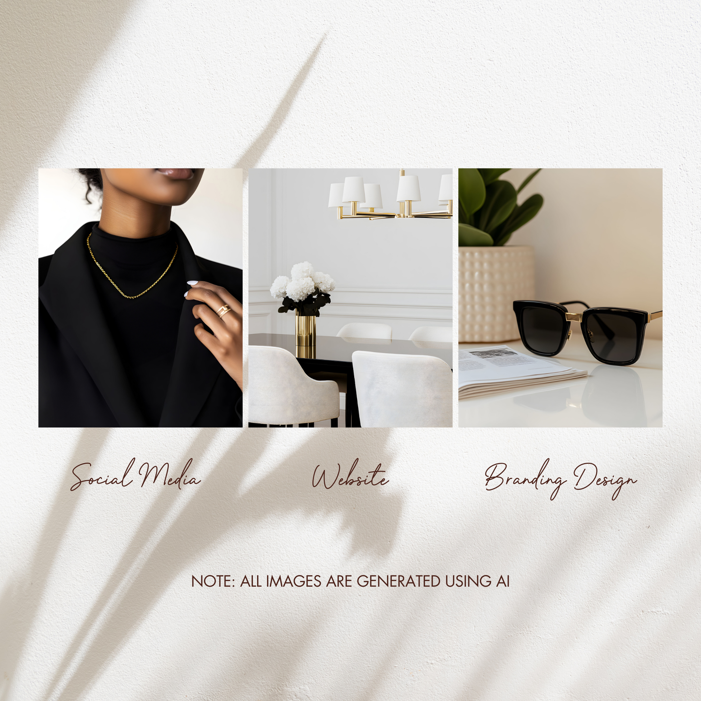 100 Melanin Aesthetic Faceless Woman Stock Images | Elegant Black & Gold AI Branding & Social Media PLR