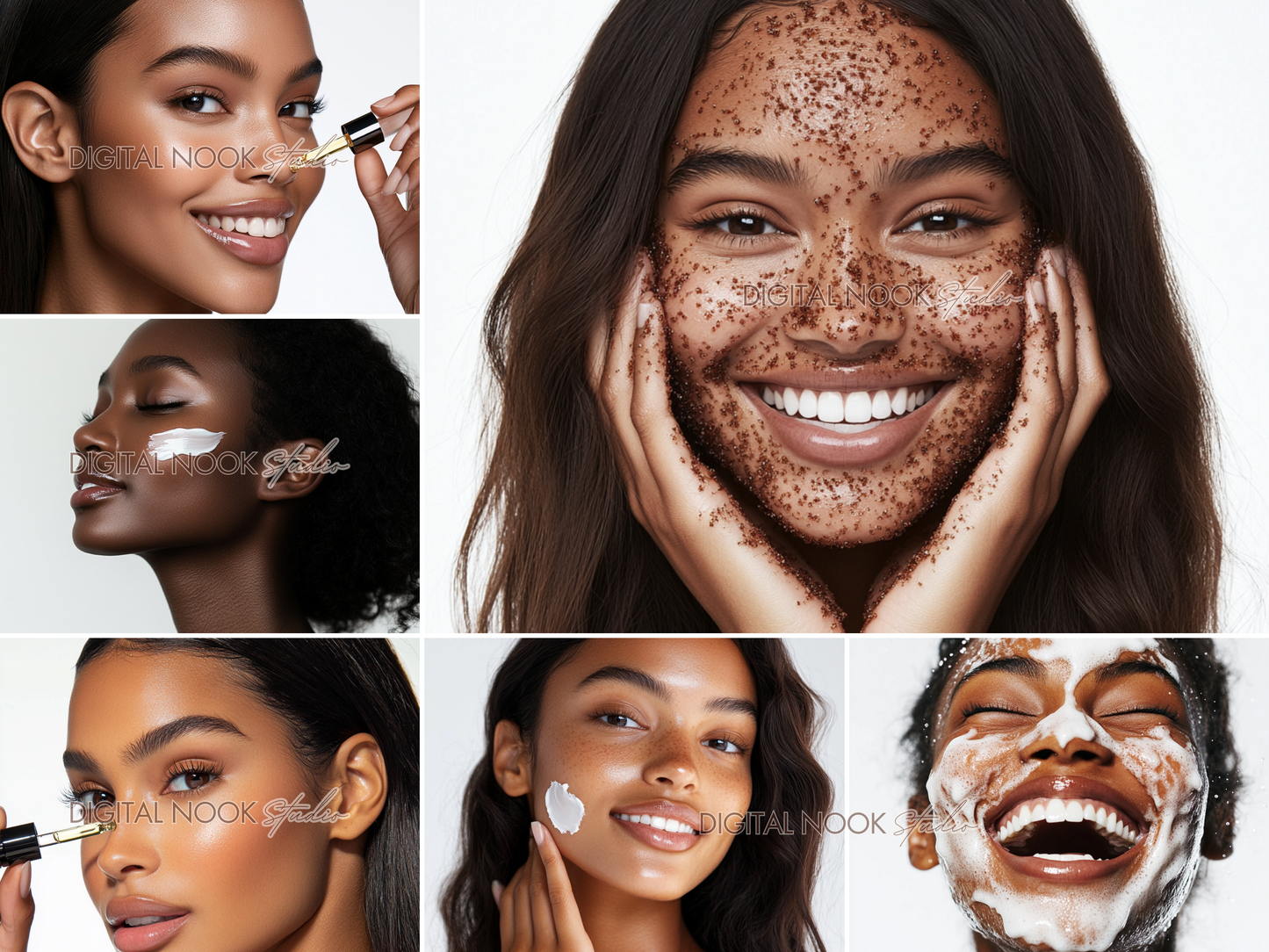 125 Melanin Rich Skincare Stock Images | Luxury Beauty & Esthetician Stock Photo Bundle PLR MRR