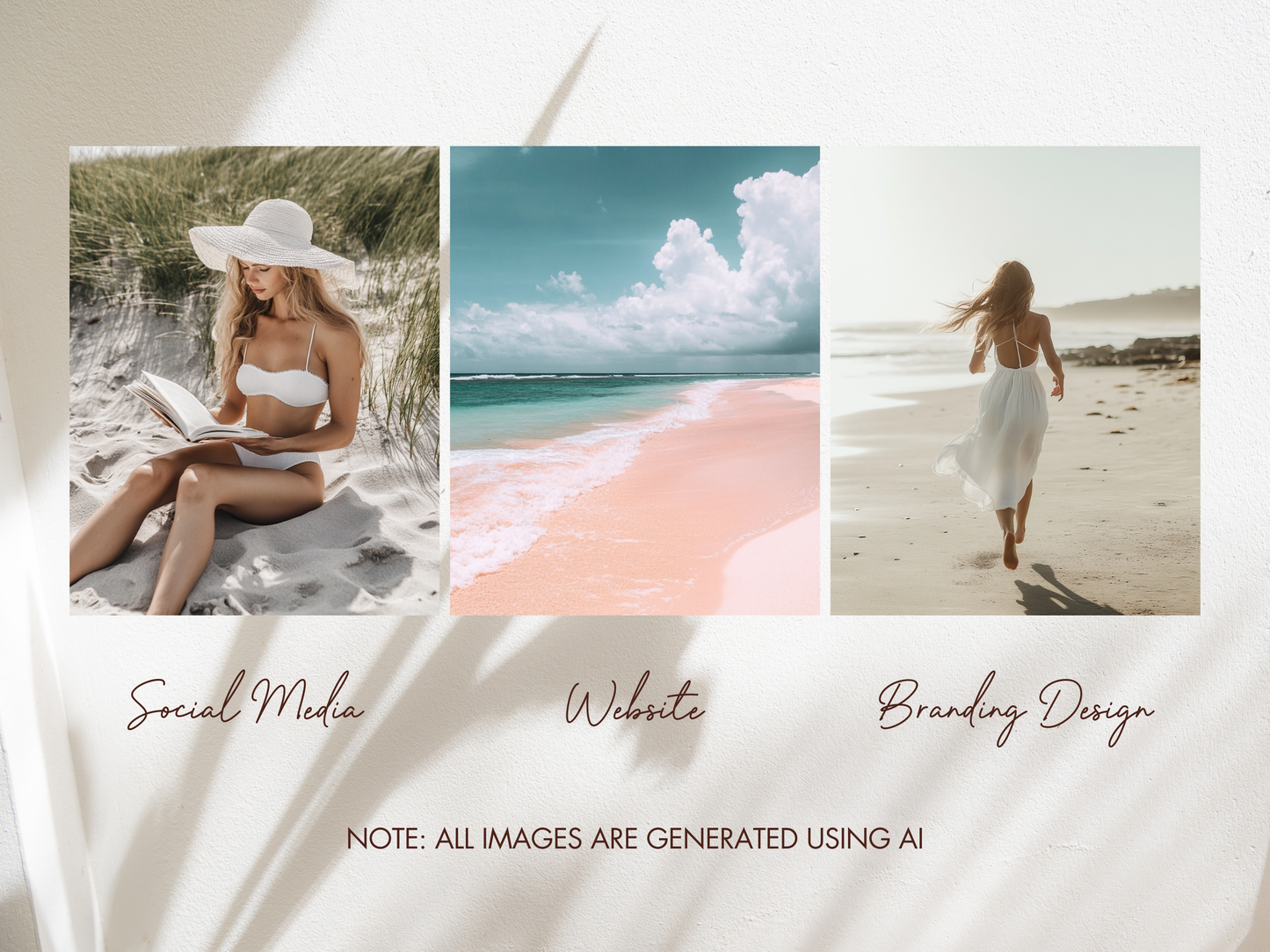 80 Summer Aesthetic Beach Stock Photos | Light & Airy Faceless Coastal Photography for Branding & Social Media PLR